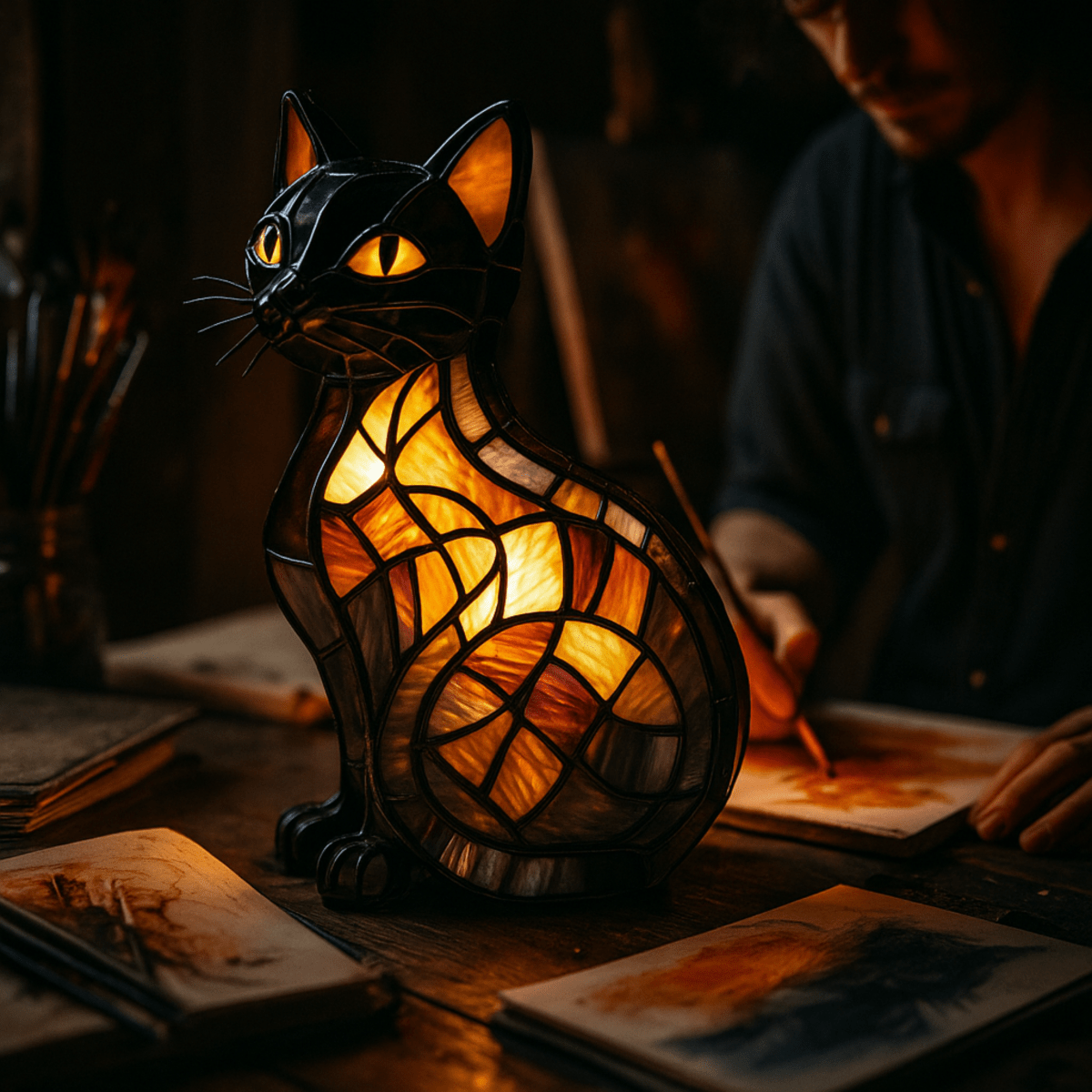 FELILUX – Speelse LED Kat Nachtlamp met Zachte Ambient Glans