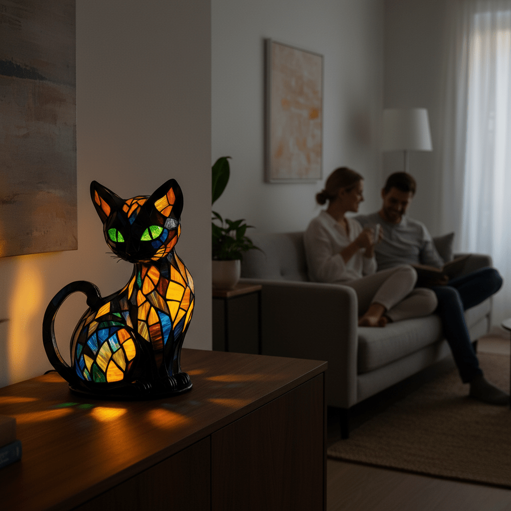 FELILUX – Speelse LED Kat Nachtlamp met Zachte Ambient Glans