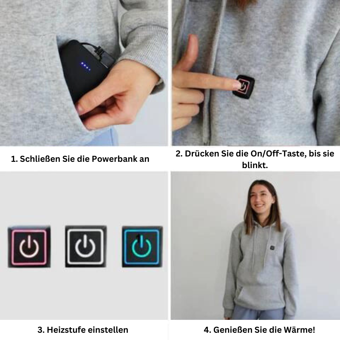Unisex Heated Winter Hoodie - ThermaHoodie