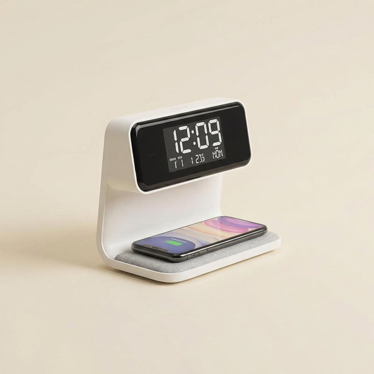 3-in-1 Smart Alarm Clock Night Light with Wireless Charging
