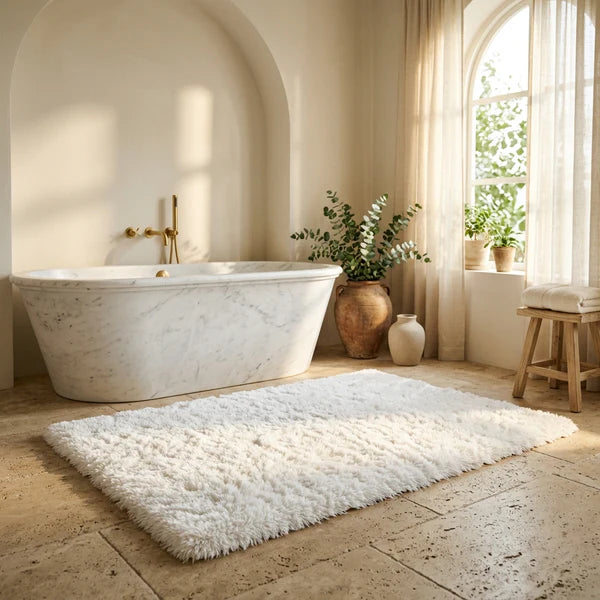 Plush Microfiber Shaggy Bath Rug