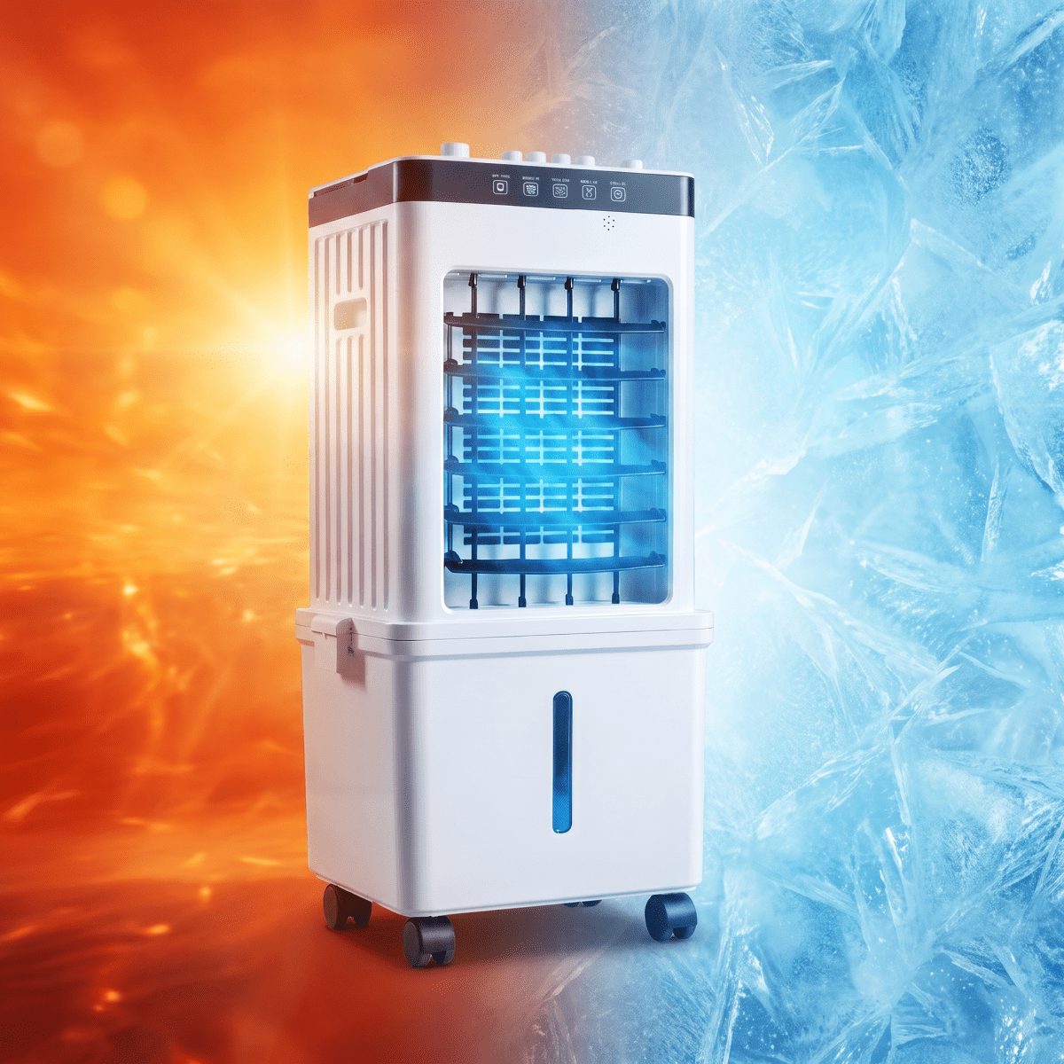 COOLNOVA PRO – Premium Mobile Air Conditioner without Exhaust Hose – 3-in-1 Turbo Air Cooler with Ice Packs