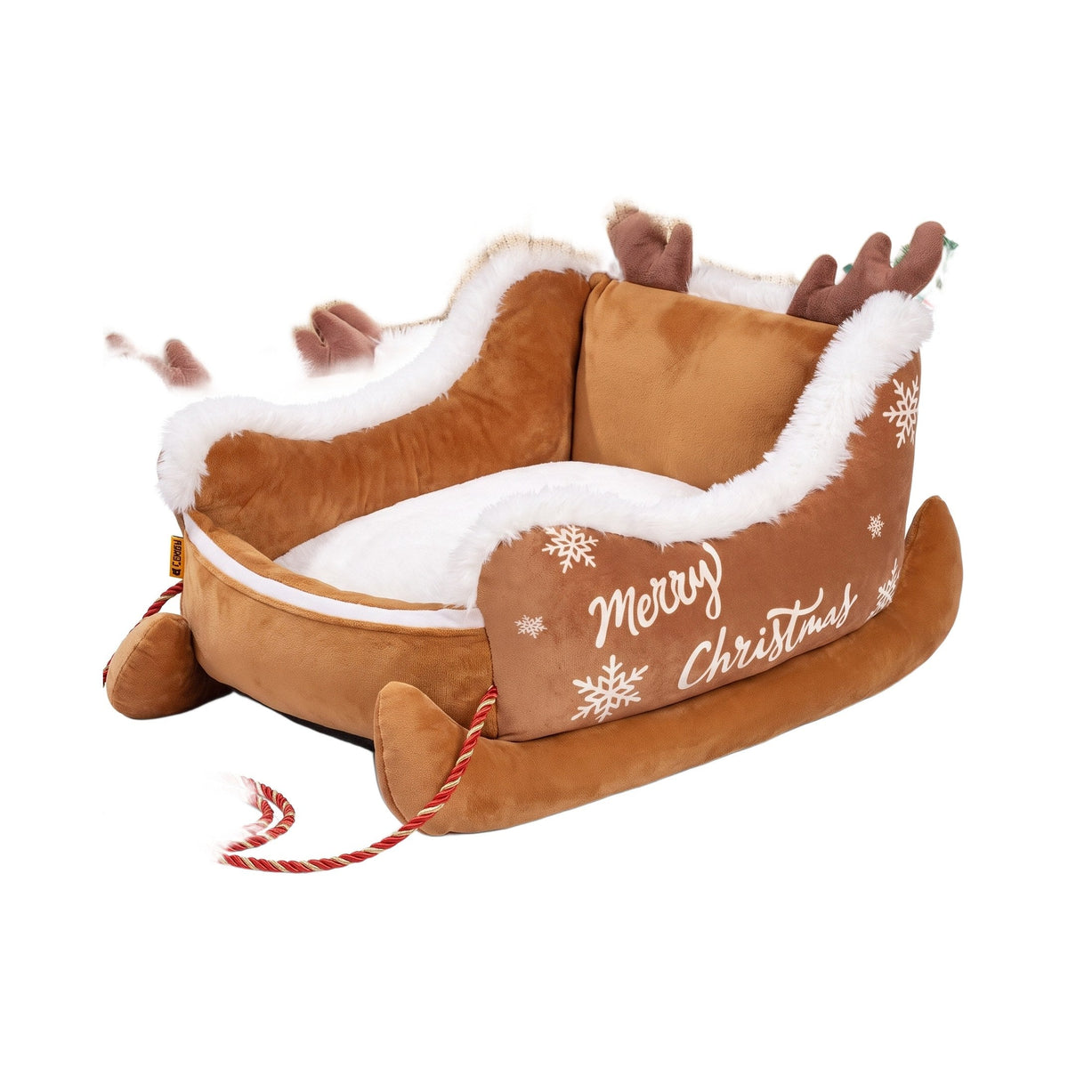 Hondenmand Slee - Pluche Kerst Hondenbed met Antislip Bodem