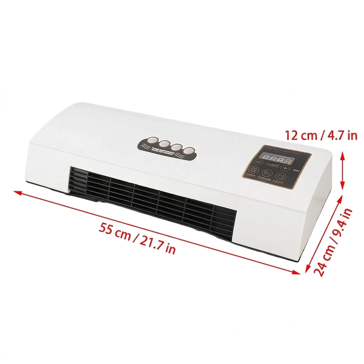 Wall-Mounted Electric Heater with Remote