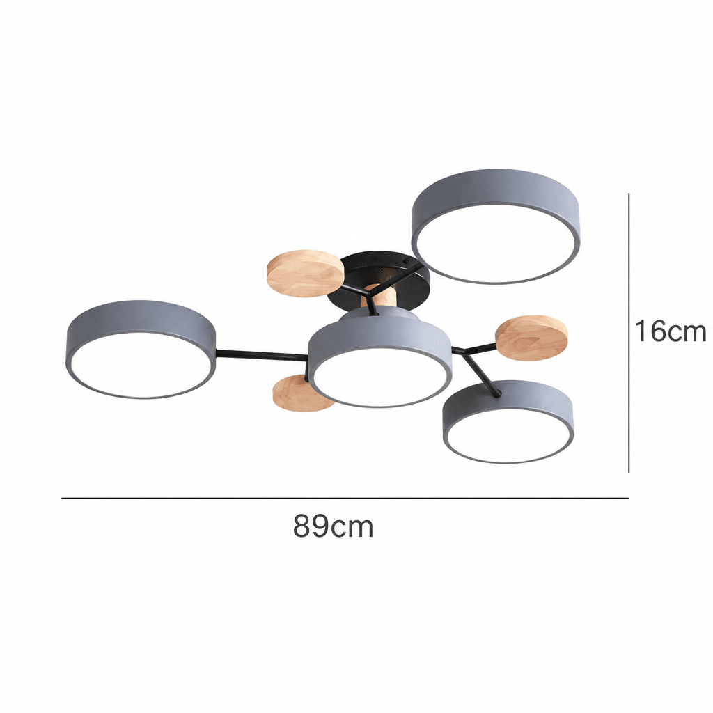Modern round LED ceiling light with a minimalist design