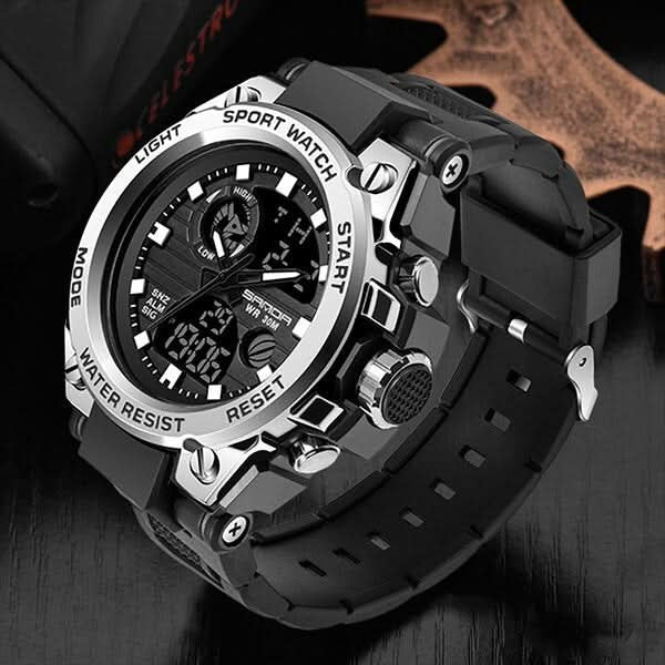 Tactical Sport Watch with Dual Time Zones