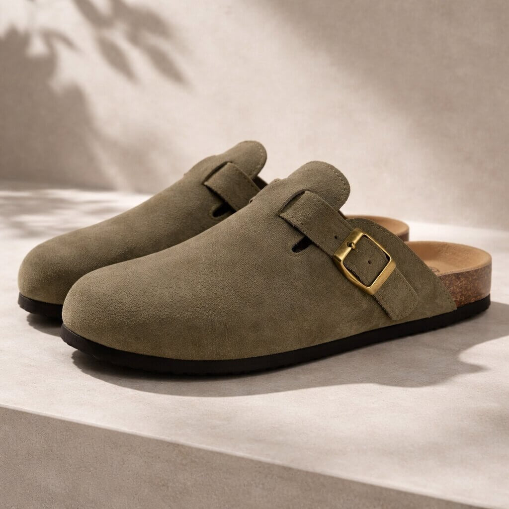 Suedara Cork & Suede House Slippers