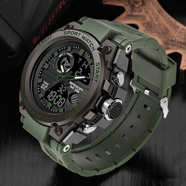 Tactical Sport Watch with Dual Time Zones