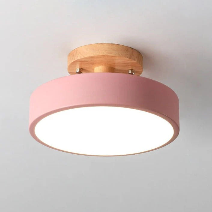 Scandinavian Wood Look LED Ceiling Light