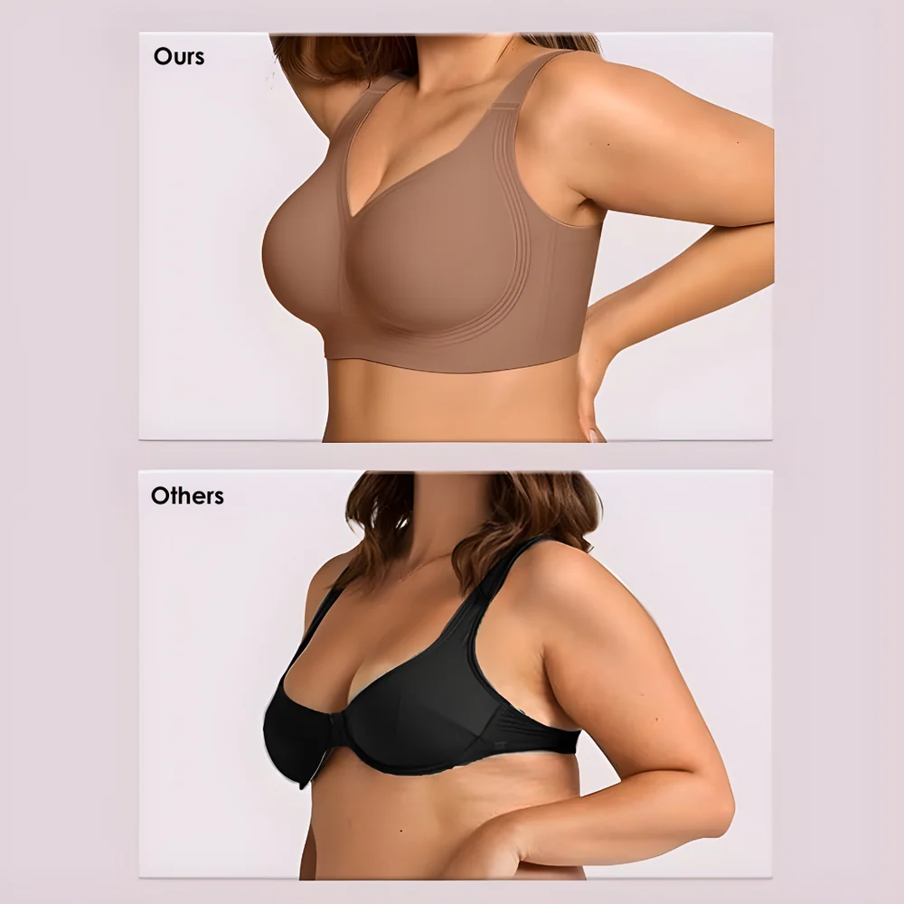 Seamless Wireless Gel-Strip Support Bra