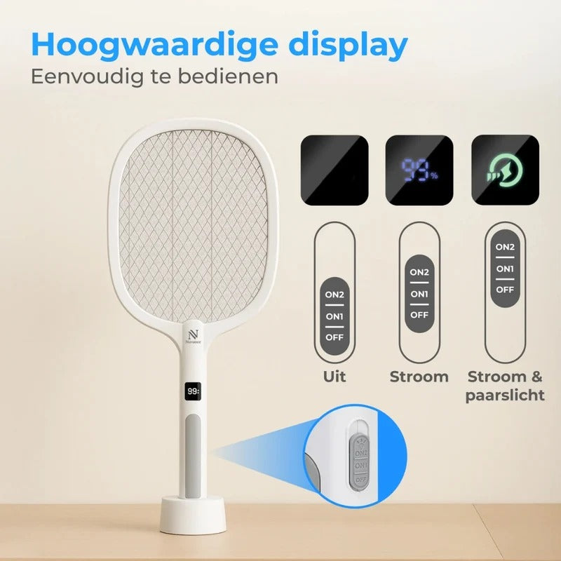 Rechargeable UV Electric Fly Swatter