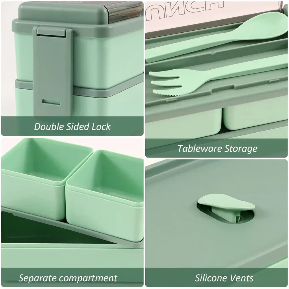 1400ml Double-Layer Bento Lunch Box