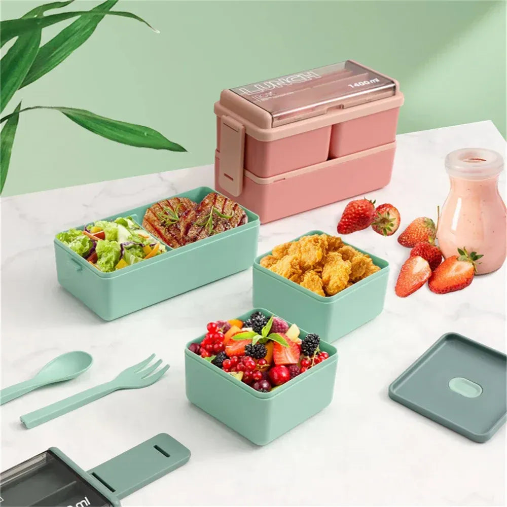 1400ml Double-Layer Bento Lunch Box