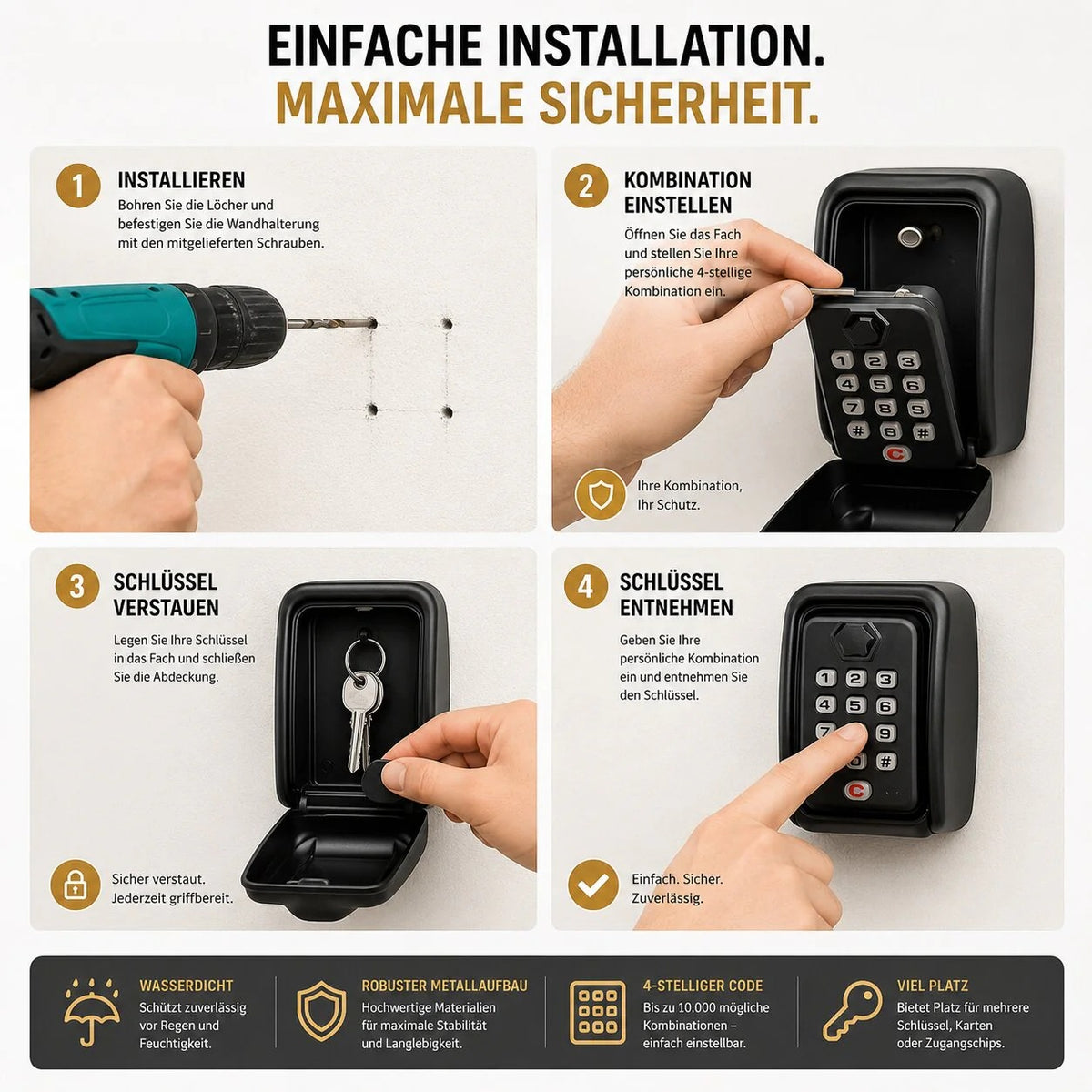 SafeHaus Outdoor Key Safe