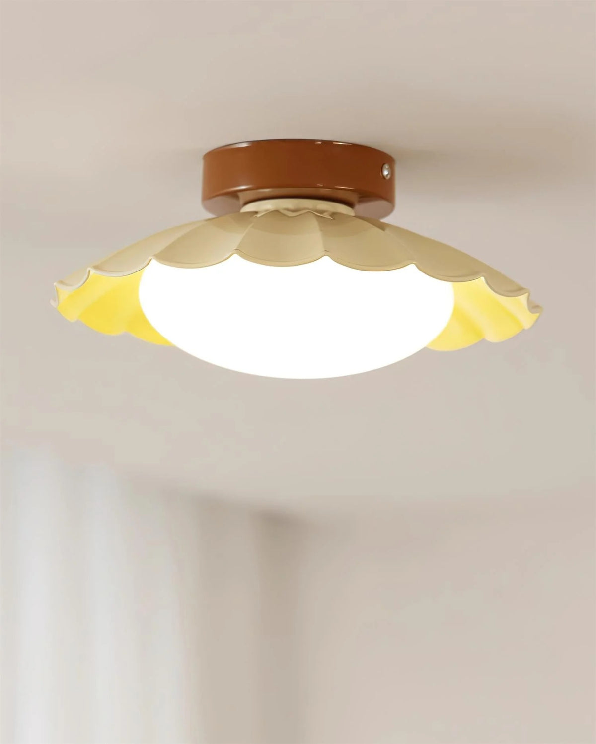 Scalloped Metal LED Ceiling Light