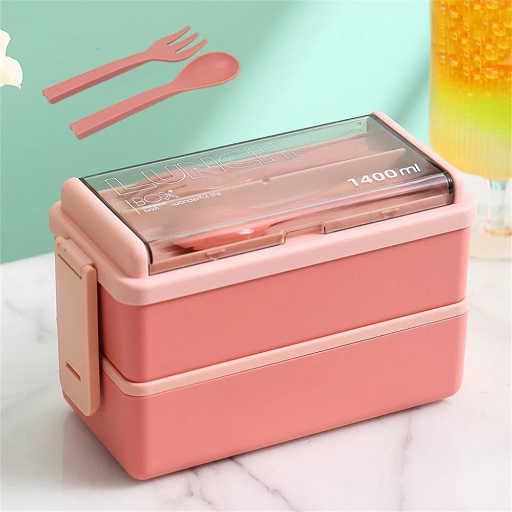 1400ml Double-Layer Bento Lunch Box