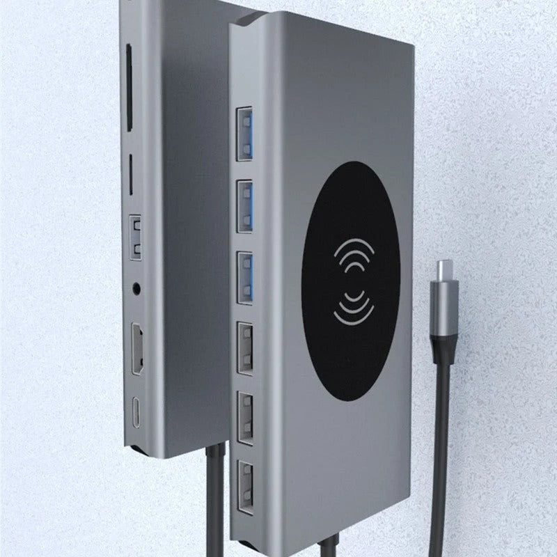 15-in-1 USB-C Hub with Wireless Charging