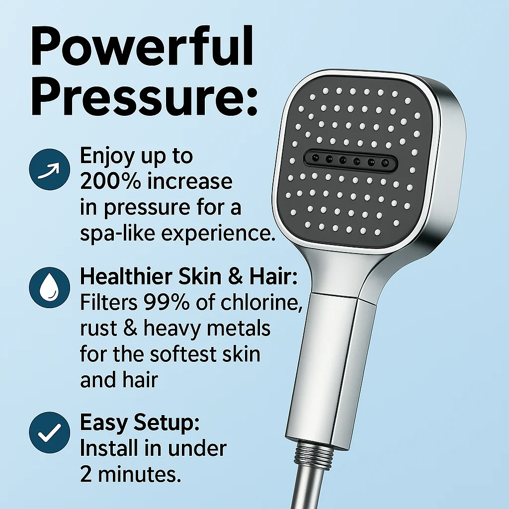 High-Pressure Filtered Shower Head