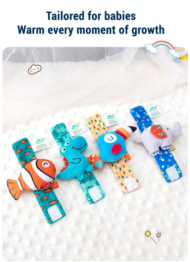 Plush Animal Wrist Rattle