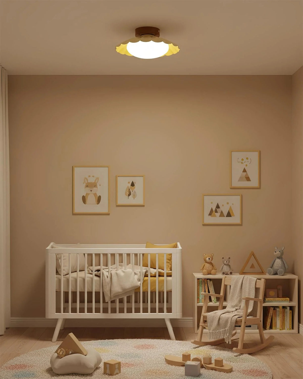 Scalloped Metal LED Ceiling Light