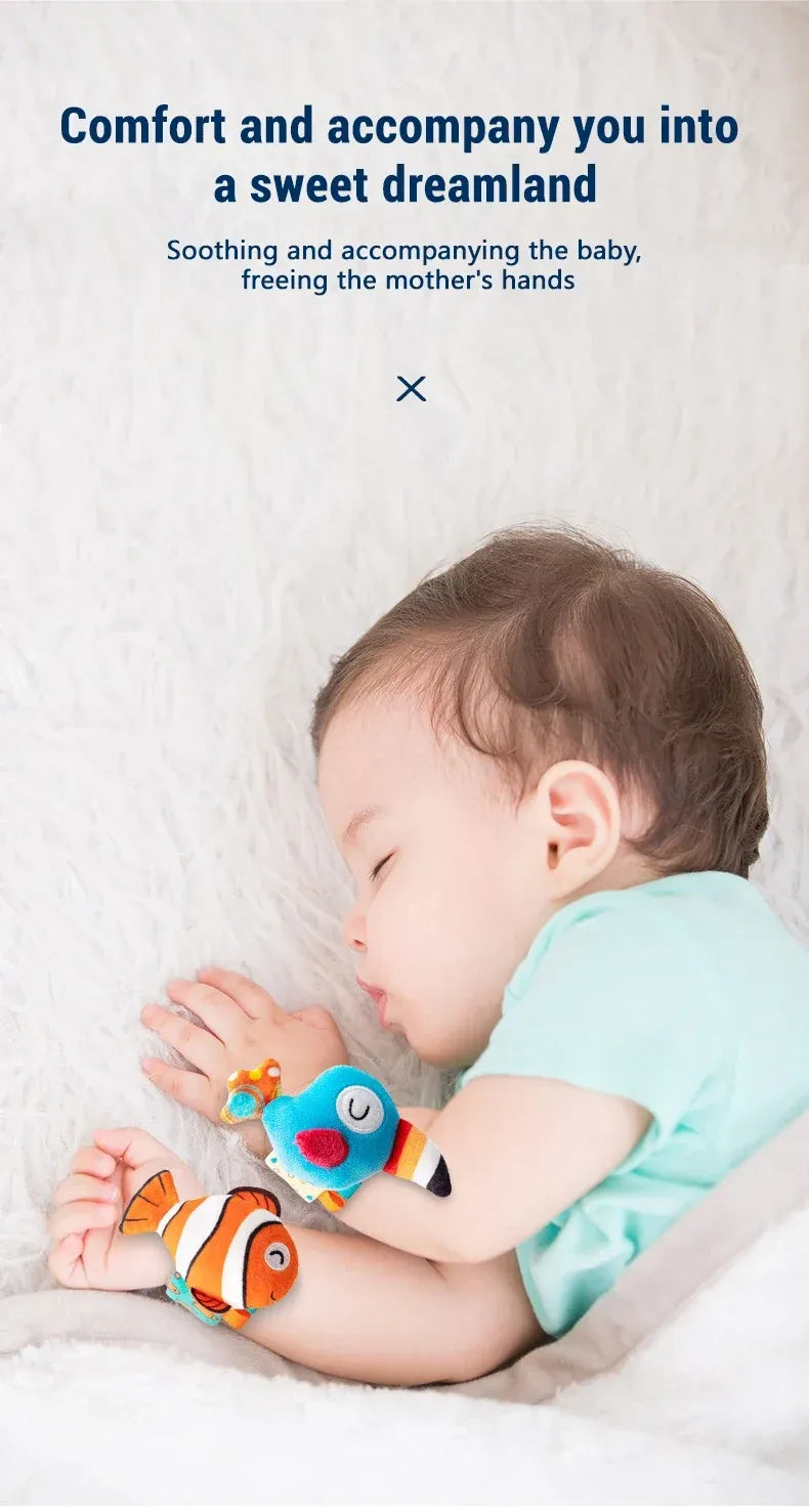 Plush Animal Wrist Rattle