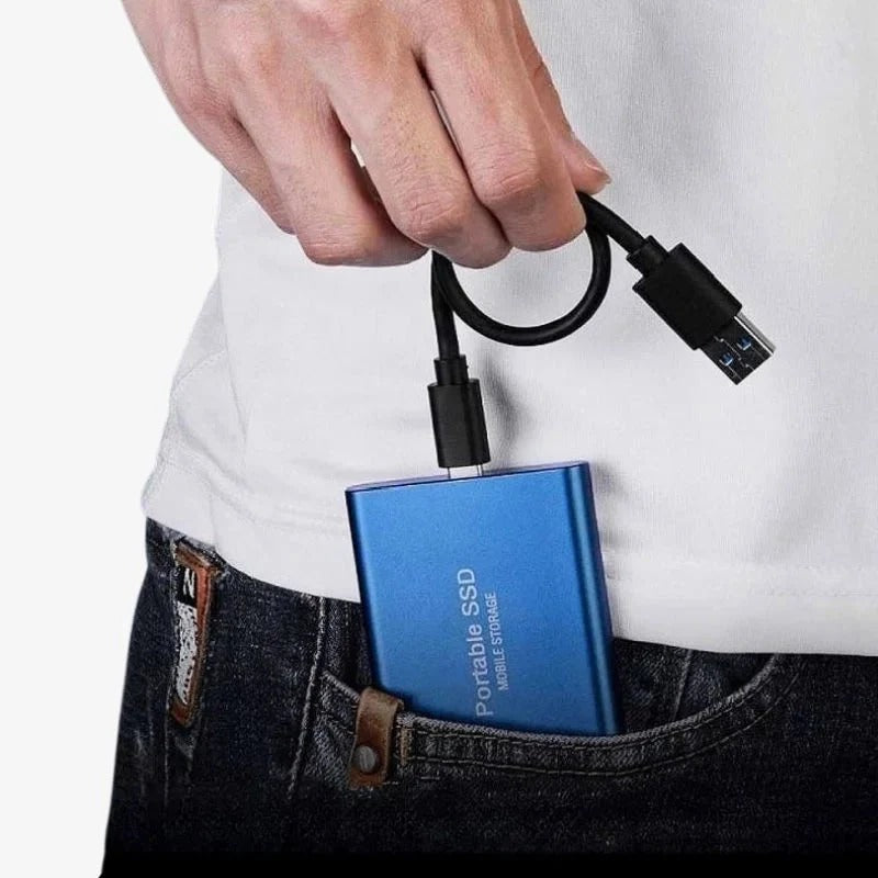 Portable 128GB External SSD with USB-C