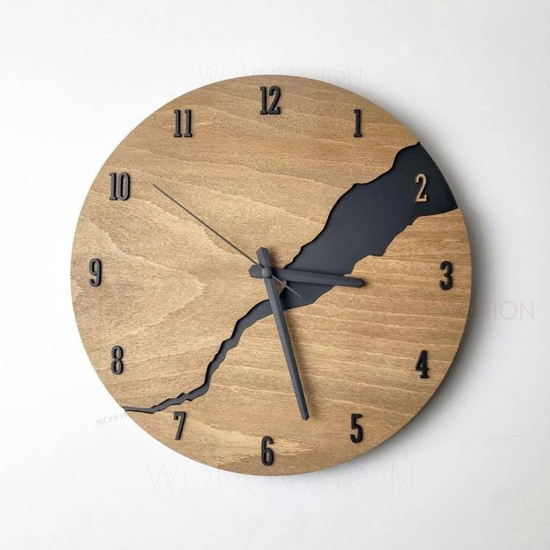 Wooden Minimalist Wall Clock