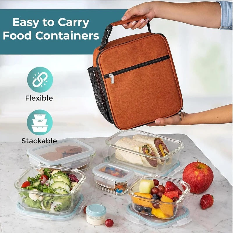 Glass Food Storage Container Set