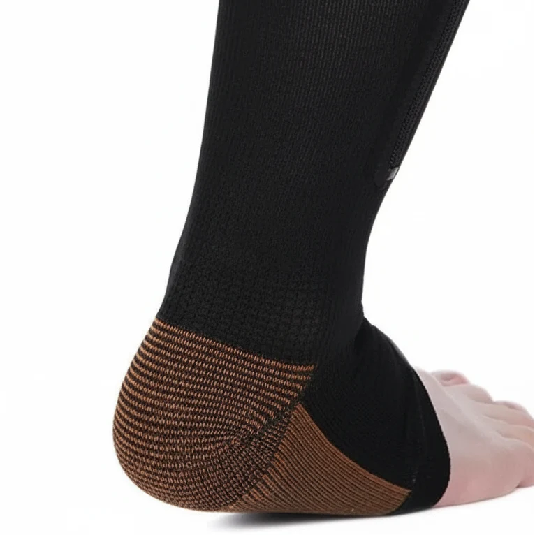 Zip-up compression socks for support and relief