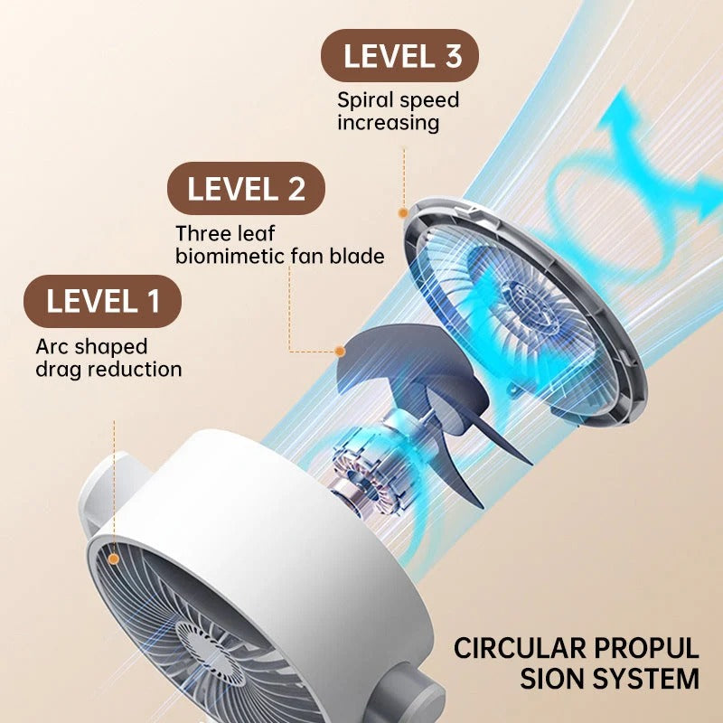 Whisper-Quiet USB Pedestal Fan