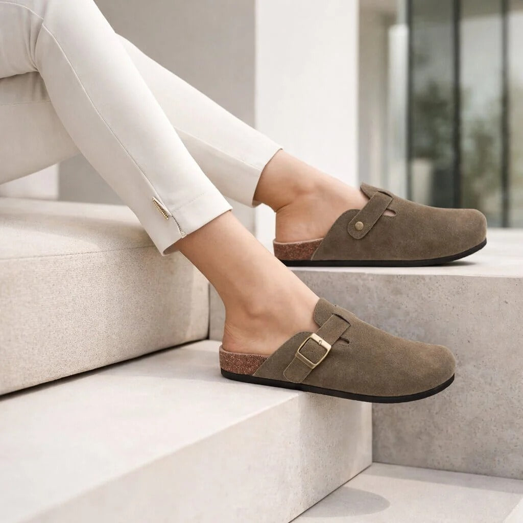 Suedara Cork & Suede House Slippers
