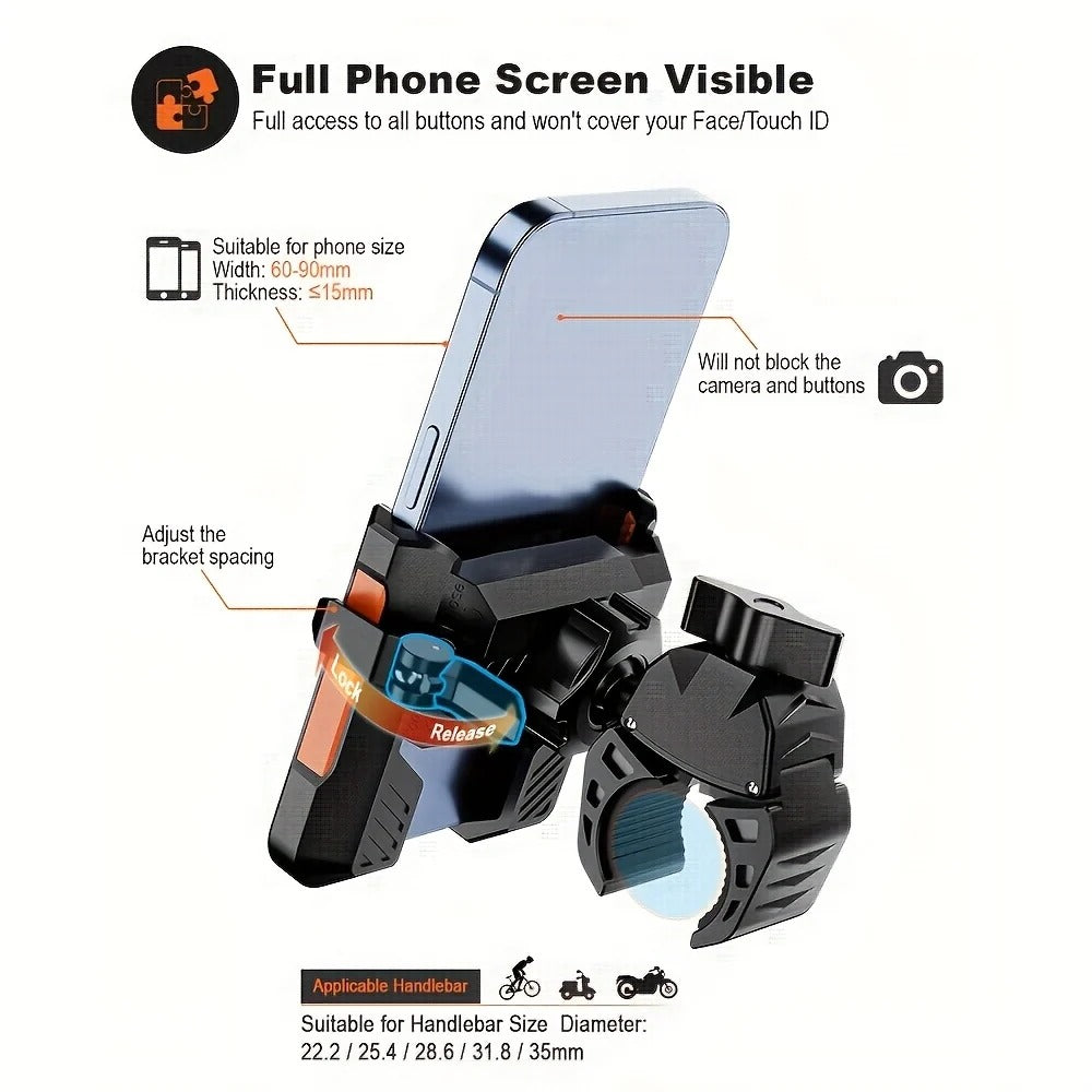 Quick-Release Bike Phone Holder