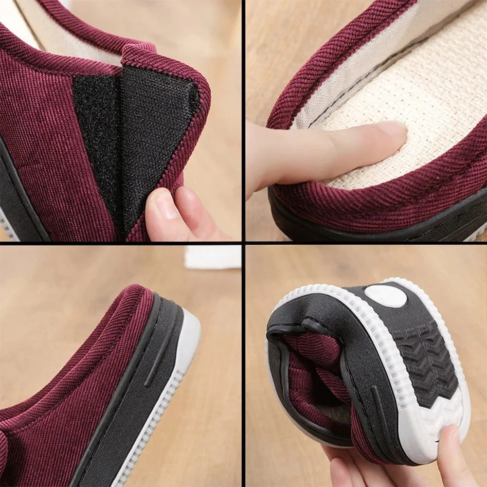 Extra-Wide Adjustable Open-Toe Slippers