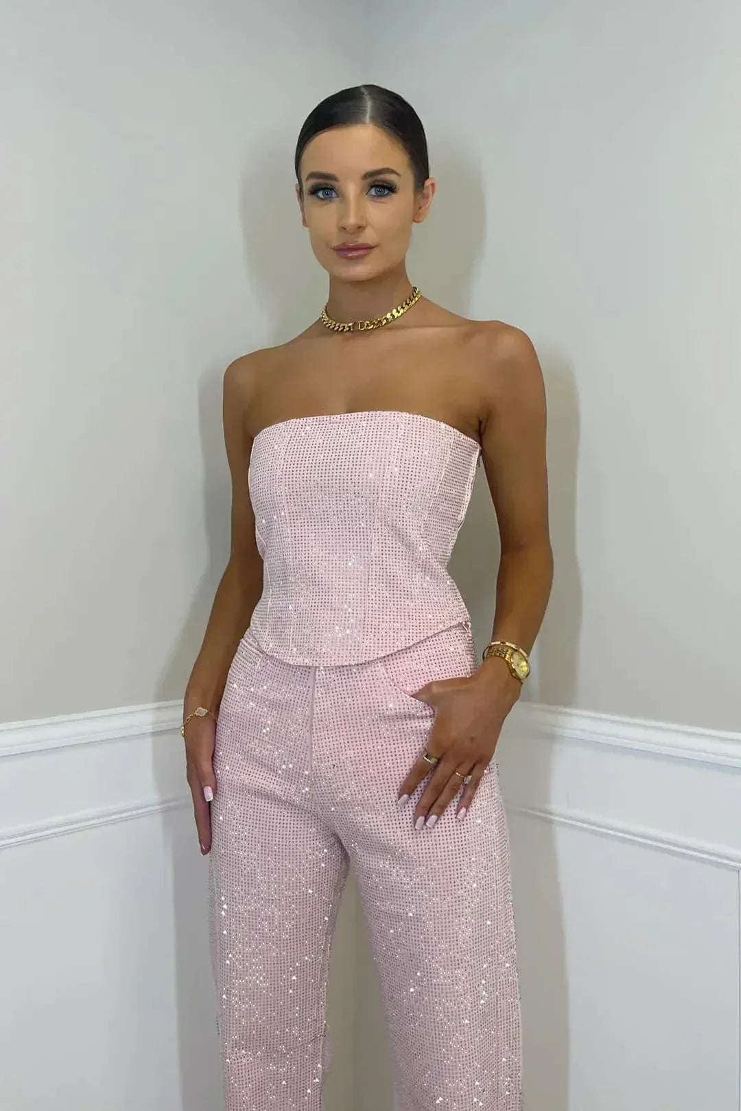 Glitter Trouser Set