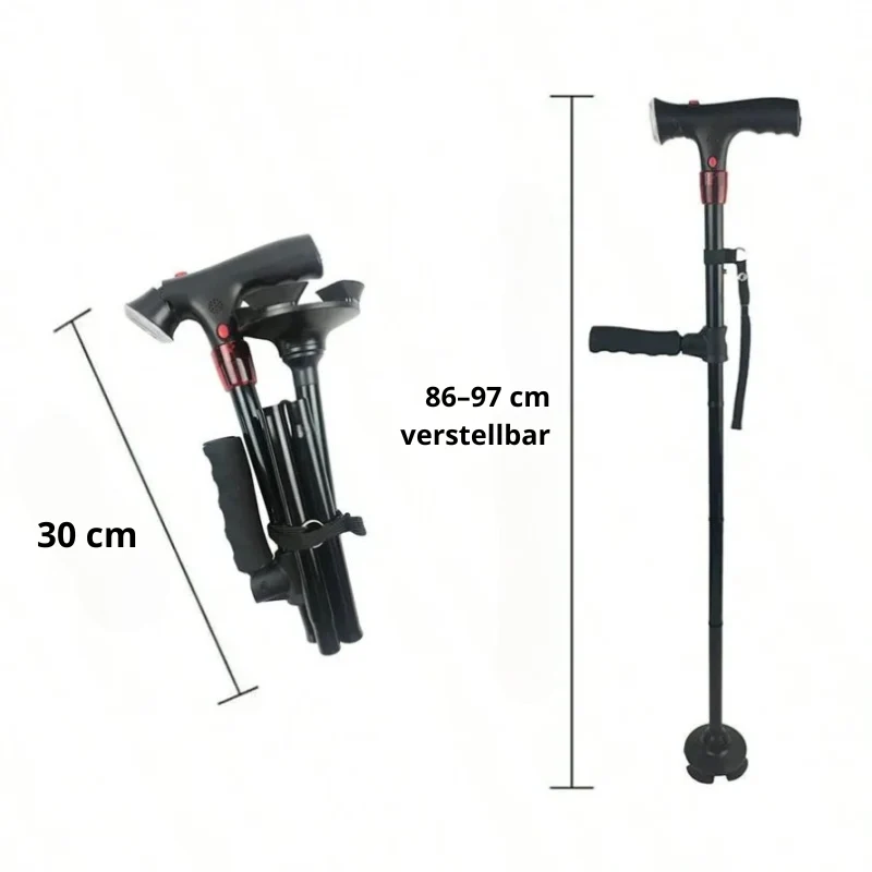 Foldable Walking Cane with LED Light