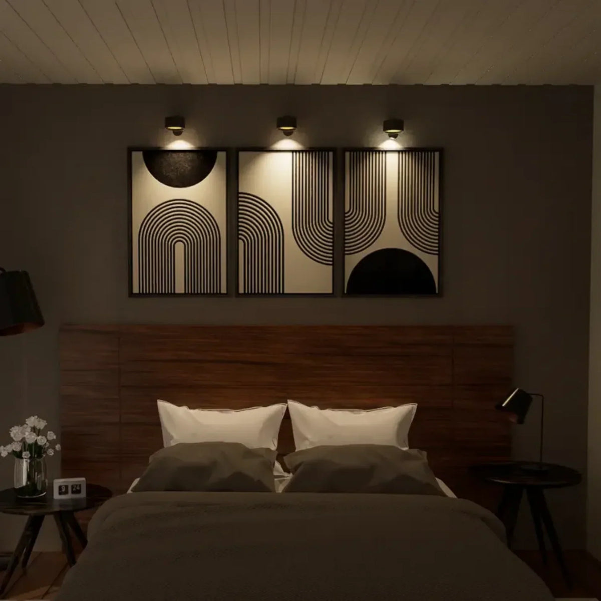 Multifunctionele Draadloze Wandlamp Oplaadbaar & Dimbaar met 360° Rotatie