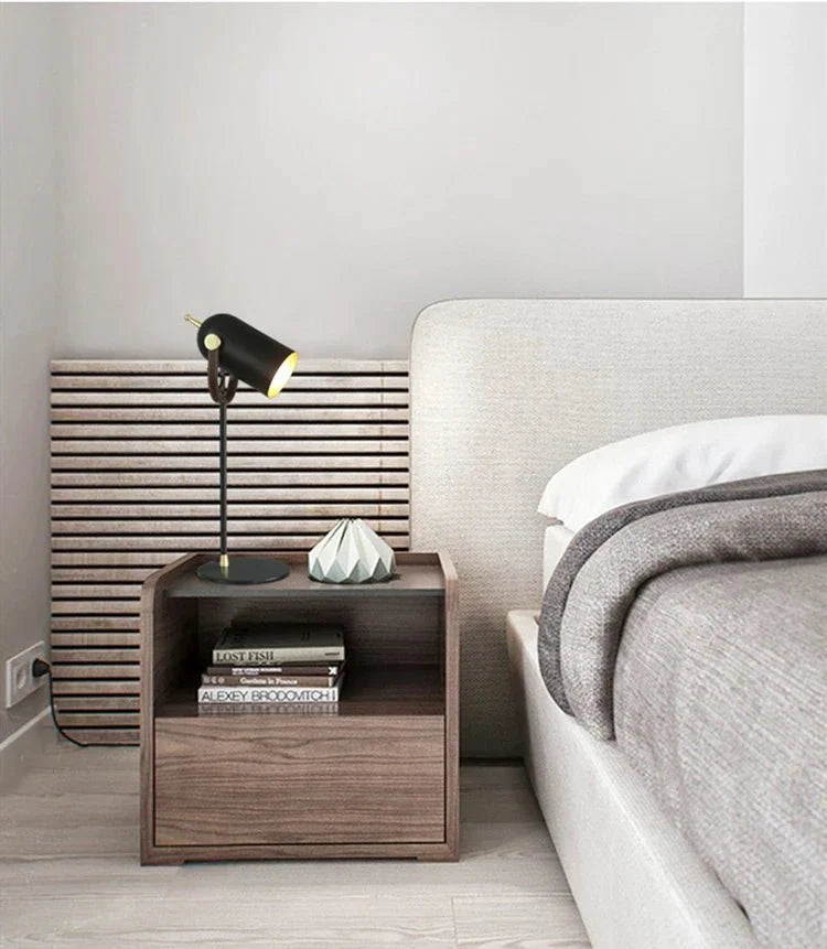 GLOVANCE – Modern Metal Table Lamp with E27 LED for Reading & Ambient Light