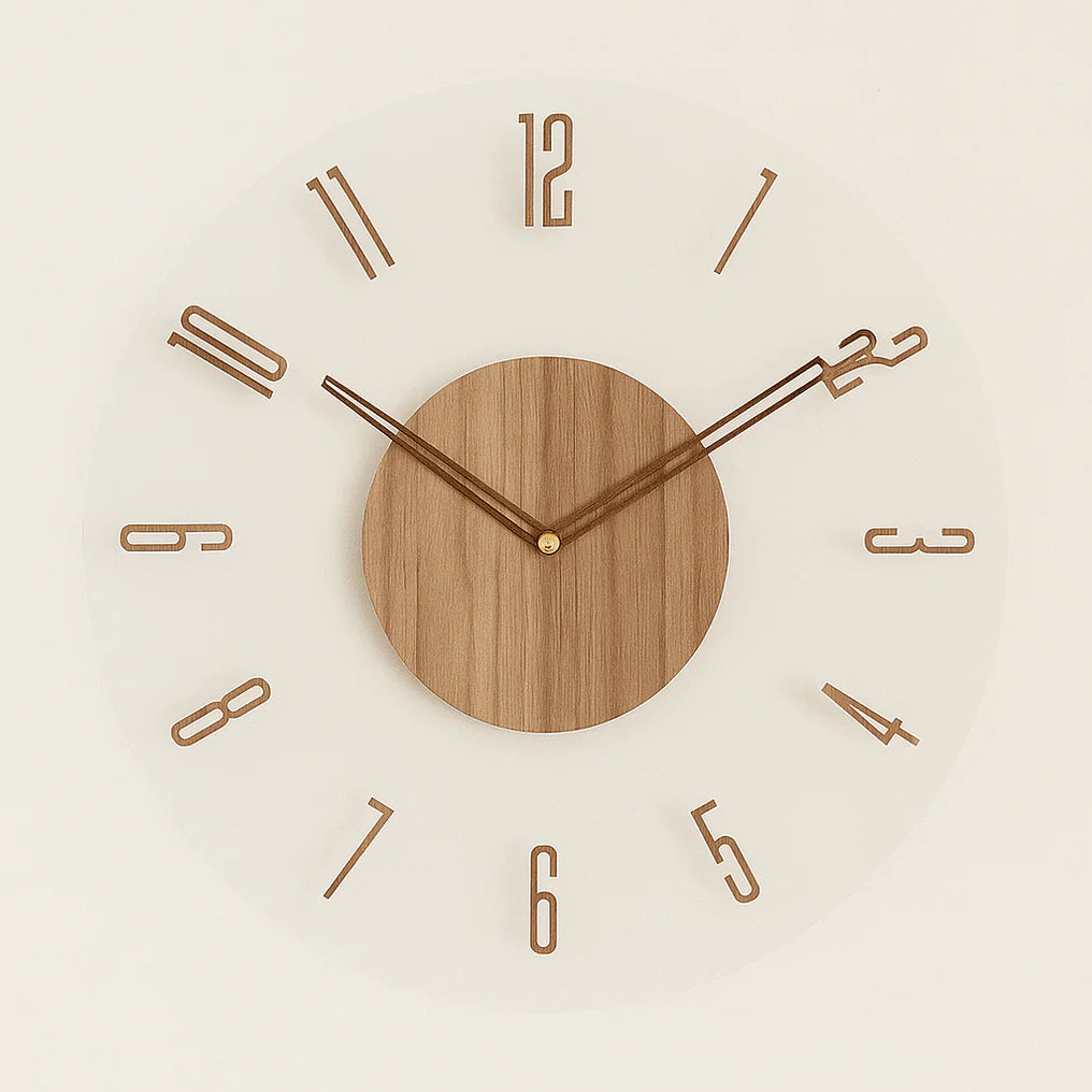 Scandinavian Round Wood Wall Clock