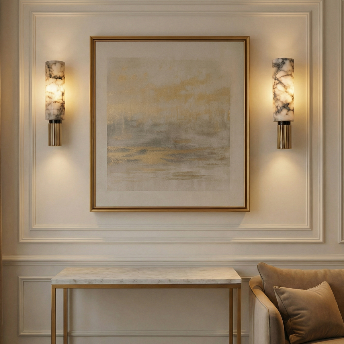 Stone & Copper Industrial Wall Light