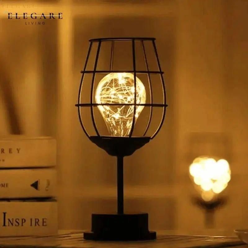 Retro LED Tafellamp Met Draadverlichting