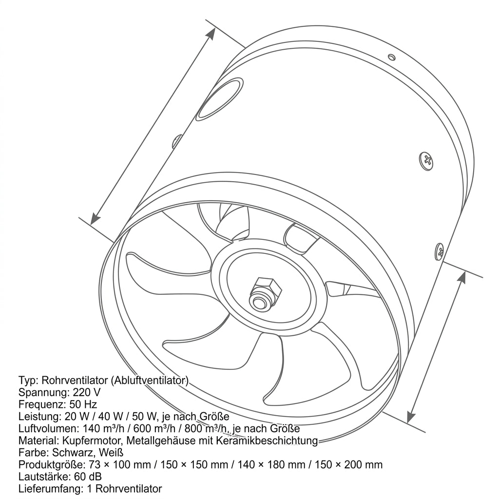 Rohrventilator | Leise und kraftvolle Entlüftung