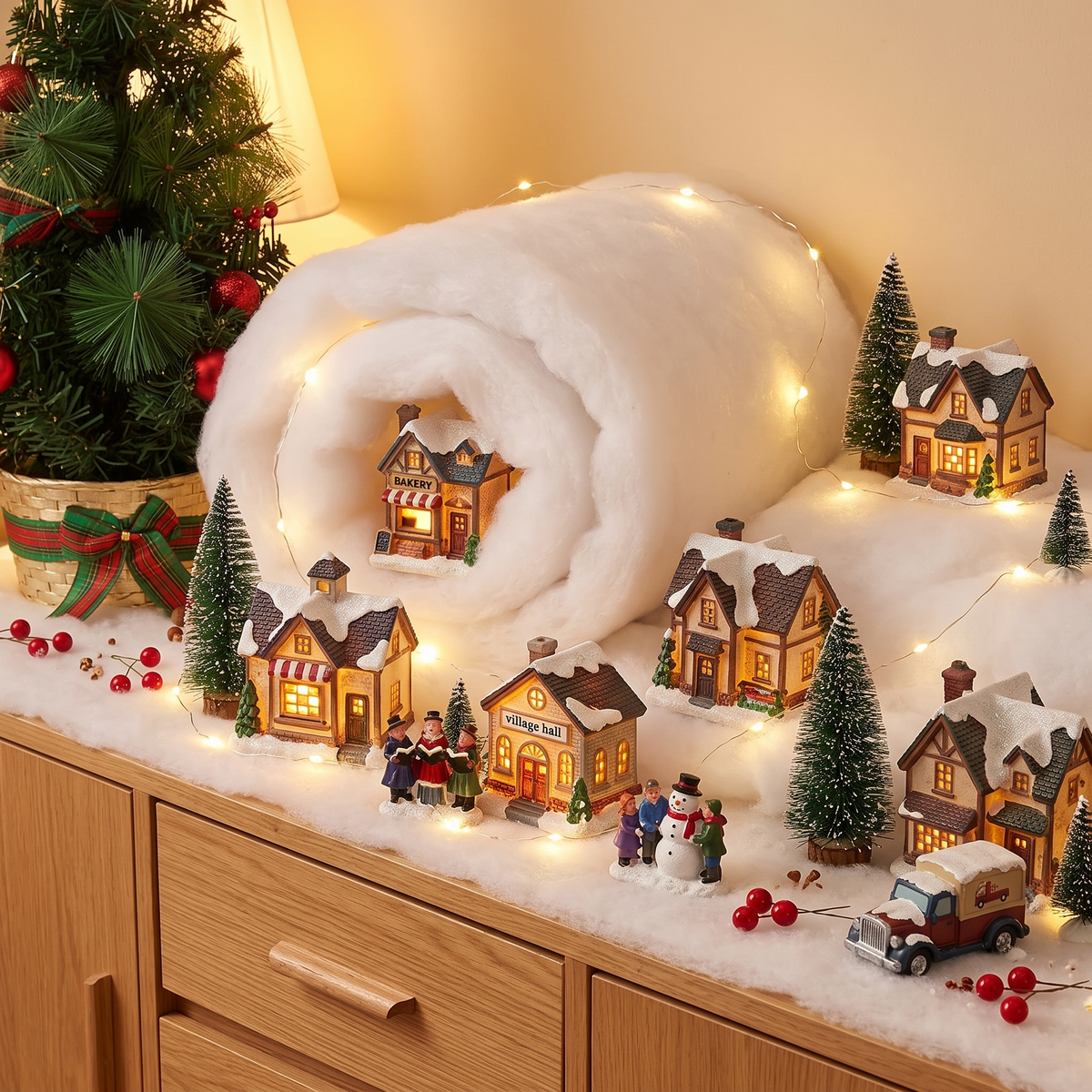 Sneeuwdeken - Zachte Kunstsneeuw Deken voor Kerstdorp en Kerstboom