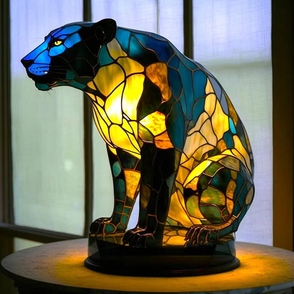 Stained Glass Animal Table Lamp