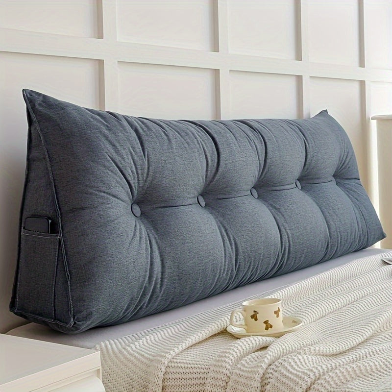 Nuvea | Leinen Dreiecks-Kissen für Bett und Sofa, Ergonomisch