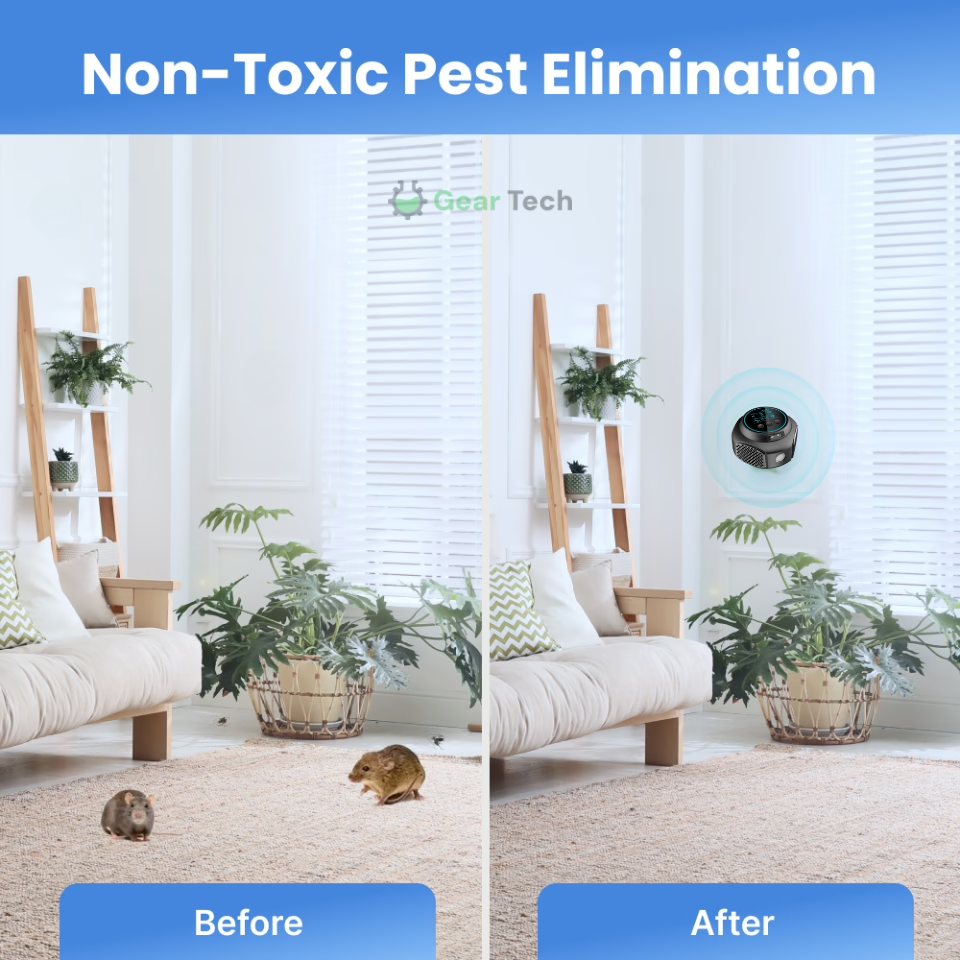 Plug‑In Ultrasonic Rodent Repellent for Home & Garden