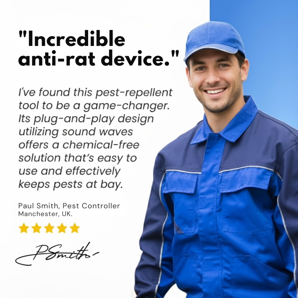 Plug‑In Ultrasonic Rodent Repellent for Home & Garden