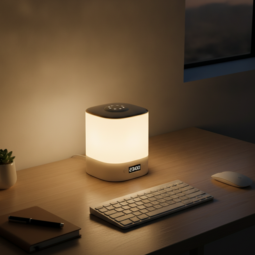 Modern Minimalist Table Lamp with Dimmable LED for Bedroom & Desk