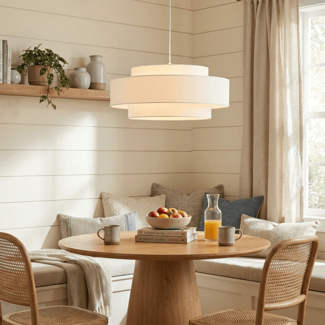 ® - Hanglamp Met Gelaagd Linnen Design