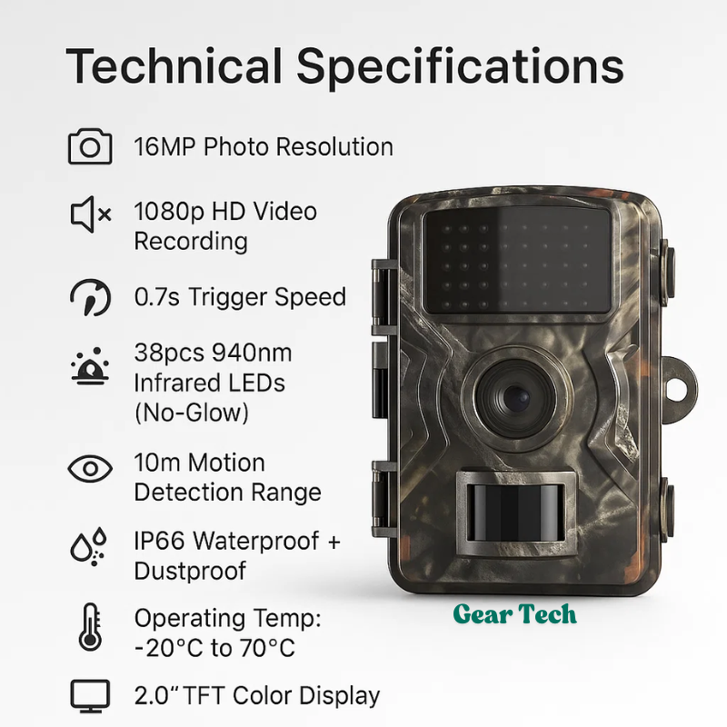 Outdoor Wildlife Trail Camera with Night Vision