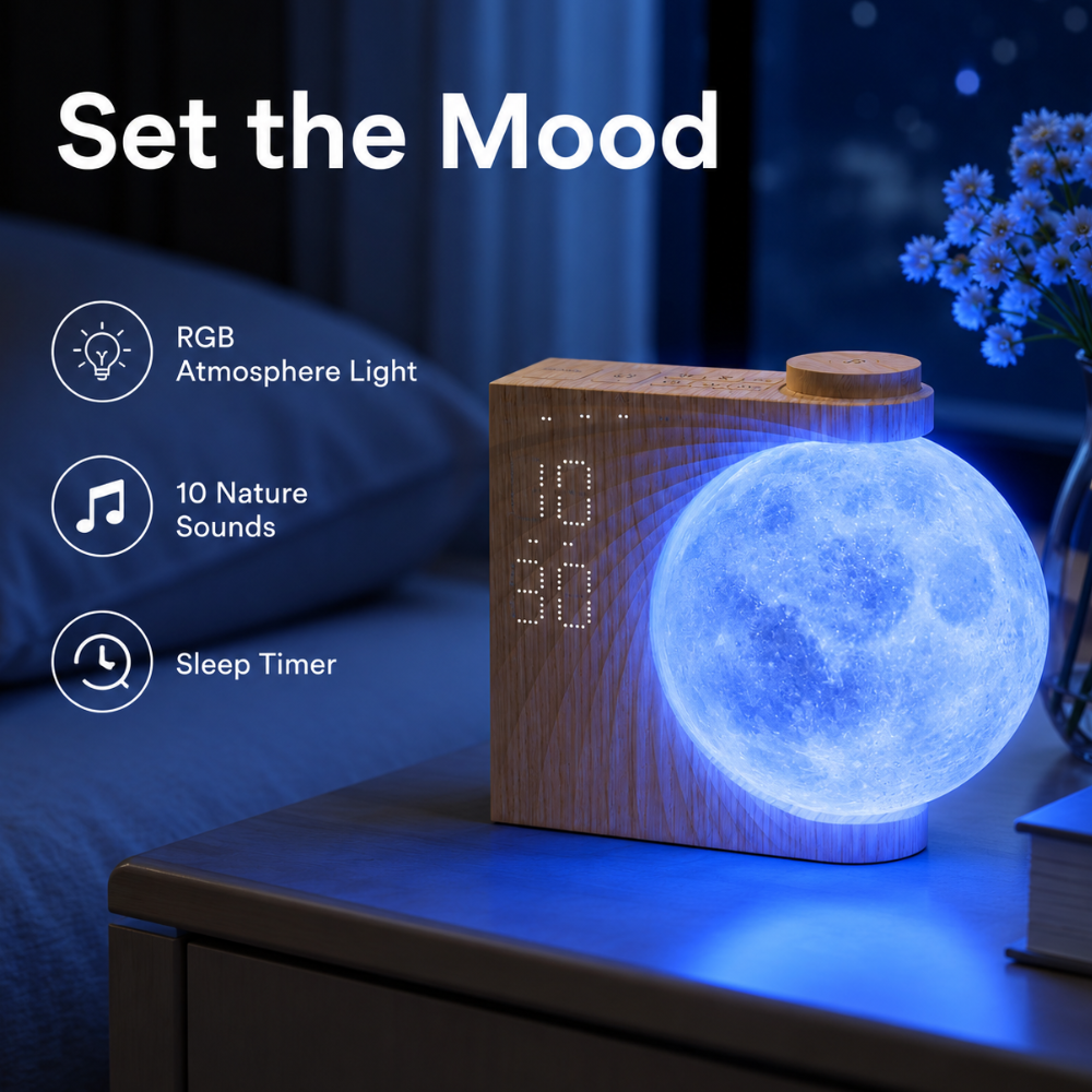 Restora Sunrise Alarm Clock - Gradual Light Wake Up Light & Nightstand Lamp